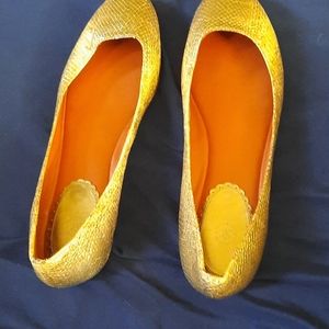 Johnston & Murphy Snake skin ballerina flats